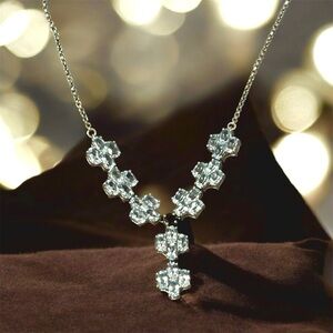 Elegant Sterling Silver Sapphire Gemstone Necklace